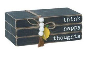 LEMON BOOK STACK - HAPPY