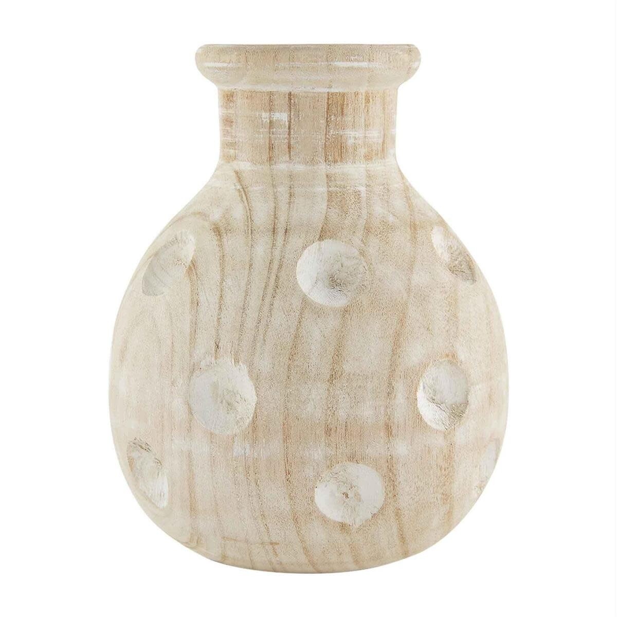 LARGE PAULOWNIA DOTTED VASE