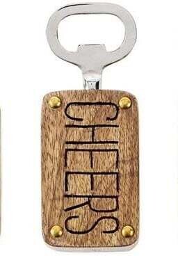 Wood Bottle Opener-Cheers