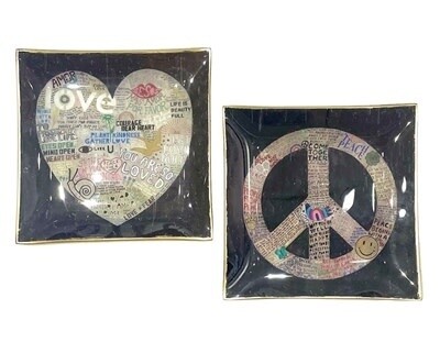 CHOOSE LOVE LARGE DECOUPAGE PLATE