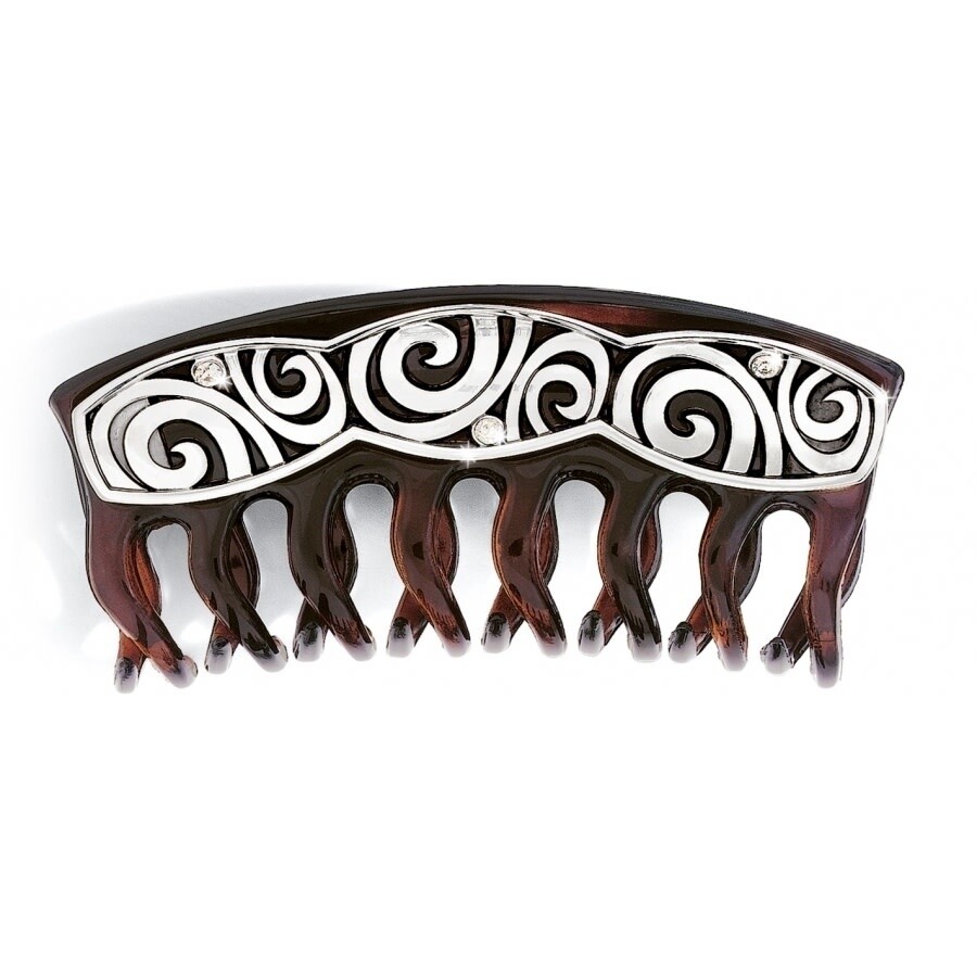London Groove Large Hair Clip Silver-Brown