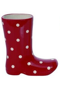 RAIN BOOT BUD VASE - RED