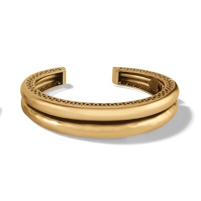 Inner Circle Double Hinged Bangle-Gold