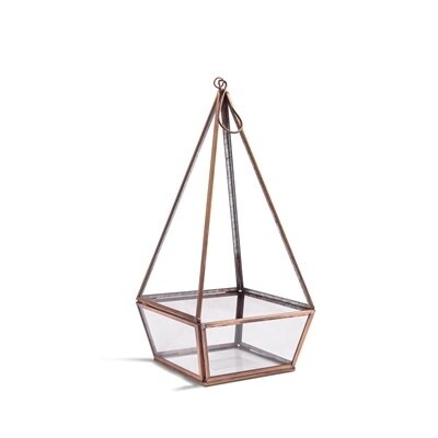 HANGING OR STANDING POINT GLASS TERRARIUM