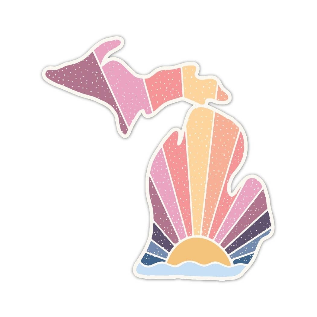 RAINBOW SUNSET MICHIGAN STICKER