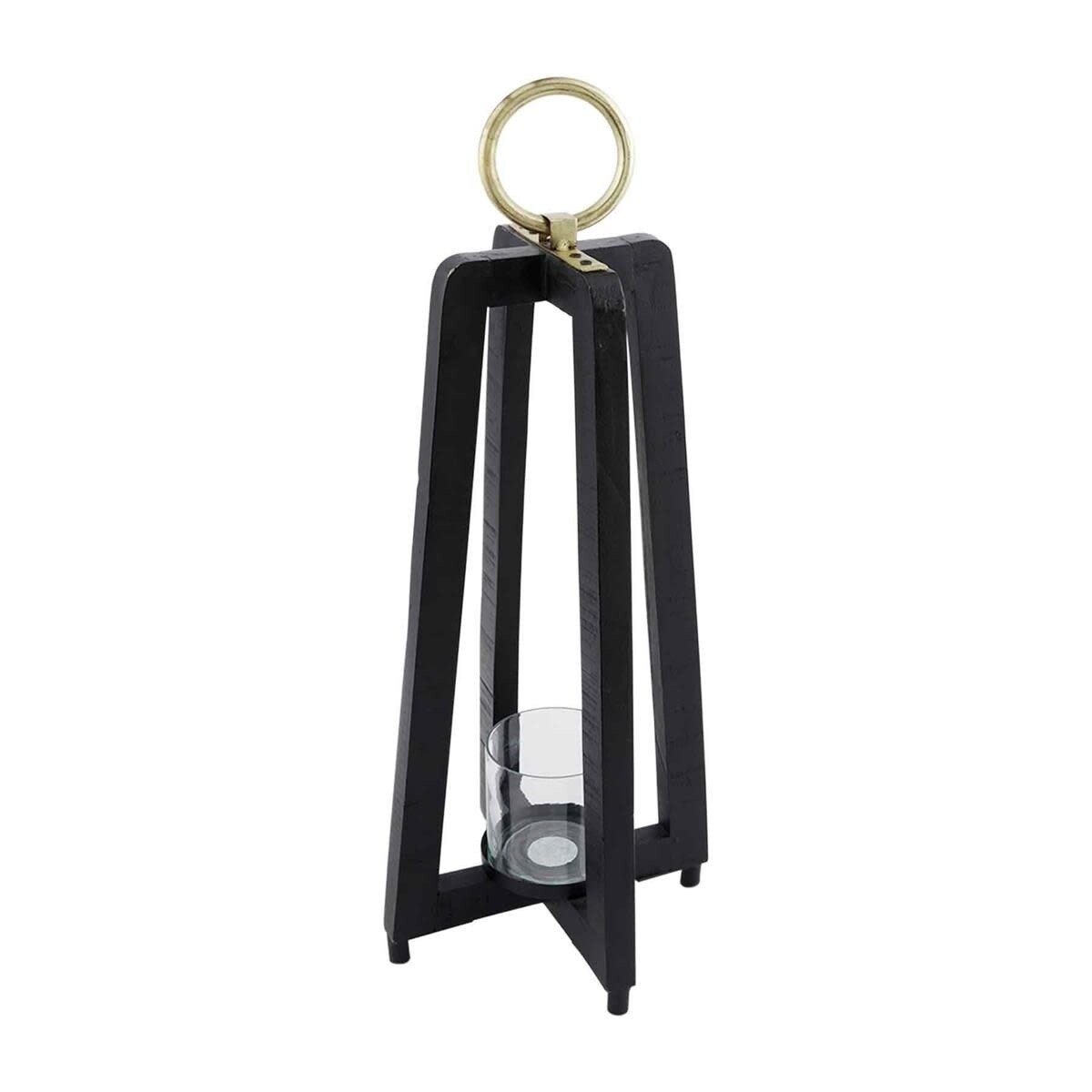 SMALL BLACK TALL LANTERN