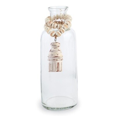 TASSEL BUD VASE WITH BEADS