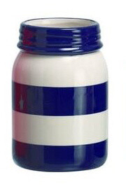 MASON JAR -  BLUE STRIPE