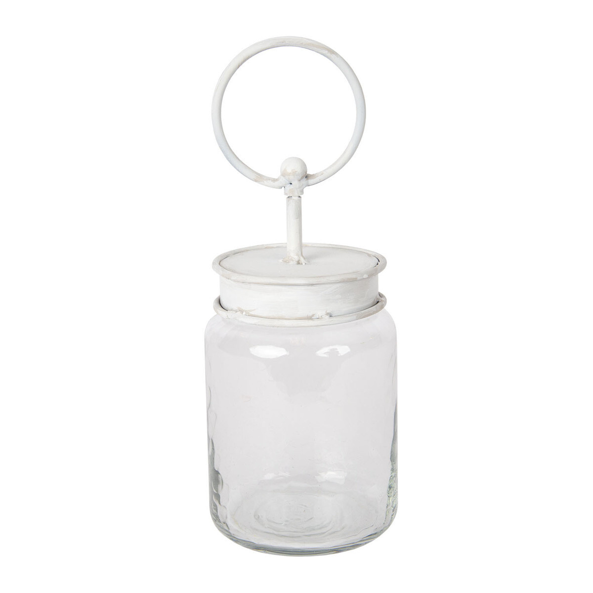 SMALL CYLINDER JAR FINIAL HOLDER-WHITE