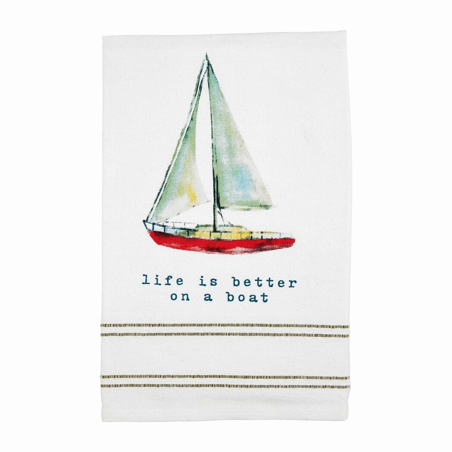 Life Is Better Watercolor Towel