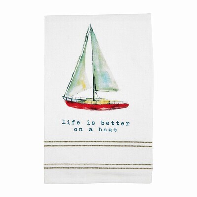 Life Is Better Watercolor Towel