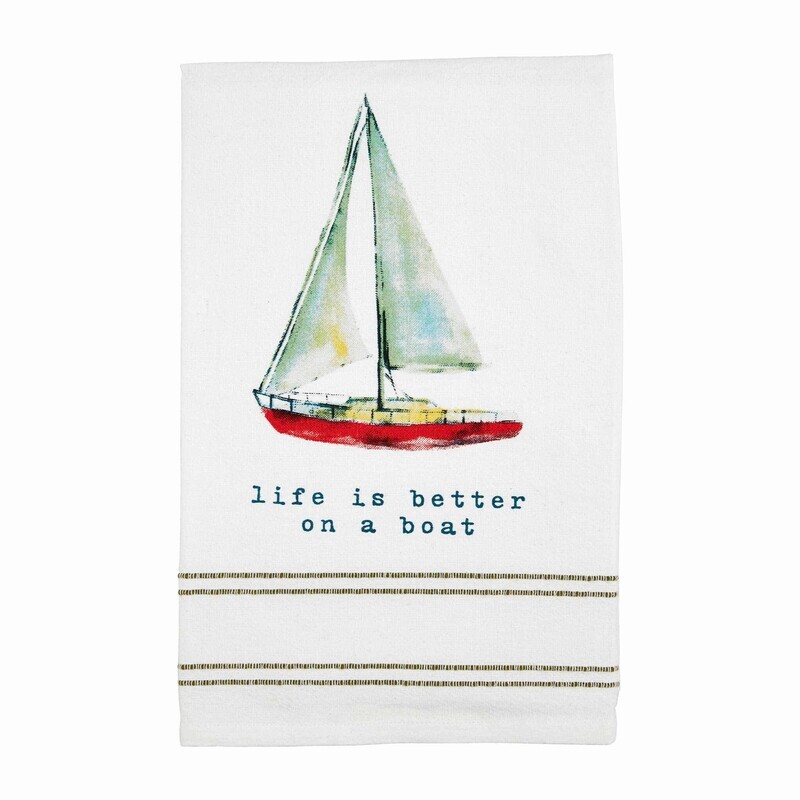 Life Is Better Watercolor Towel