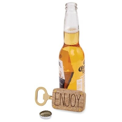 Wood Bottle Opener - Enjoy