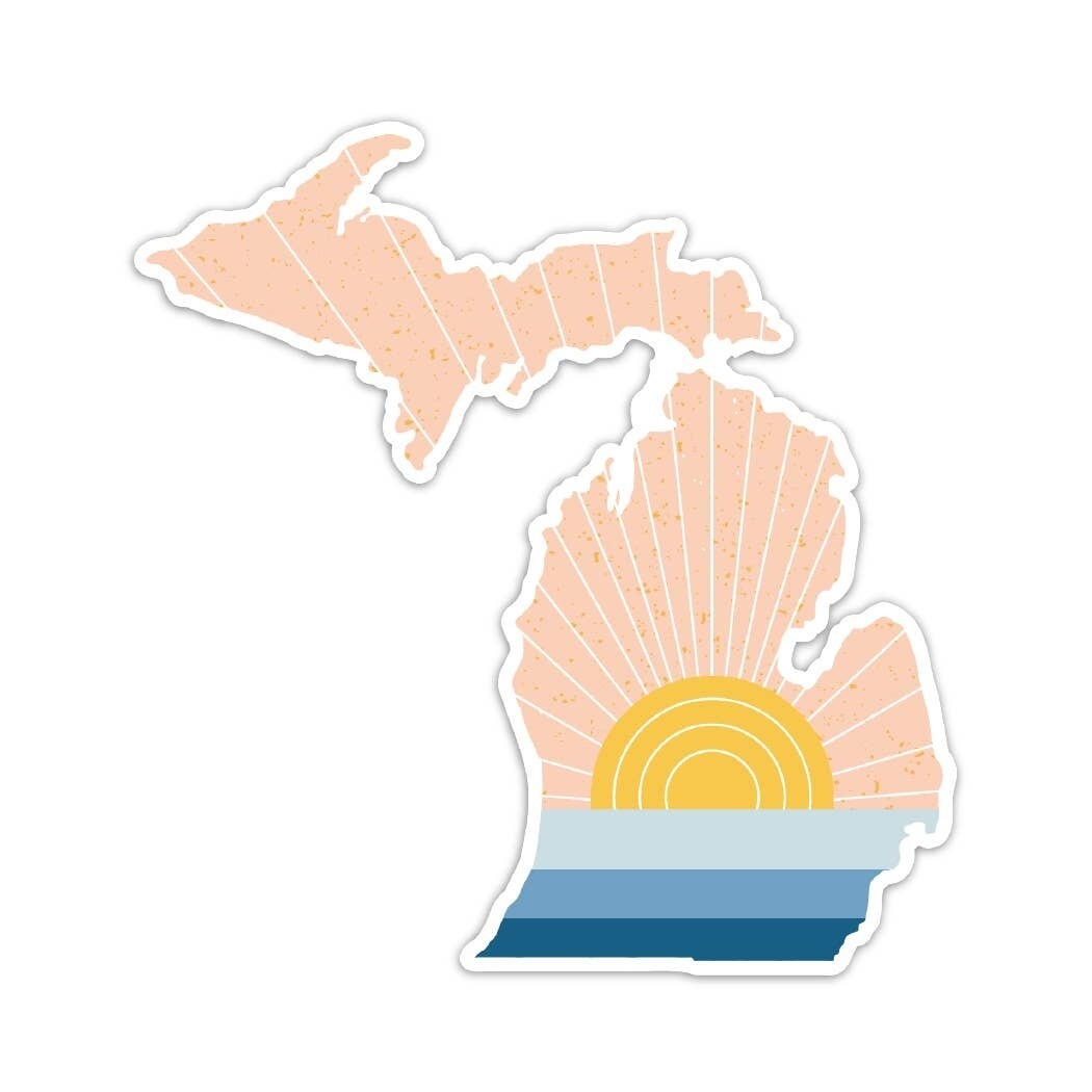 MODERN MICHIGAN SUNSET STICKER