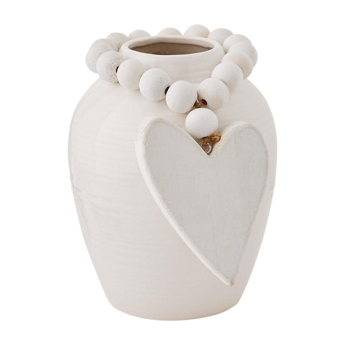 SMALL VASE WITH BEADS