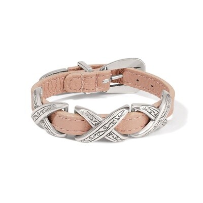 Kriss Kross Etched Bandit Bracelet-Pink Sand