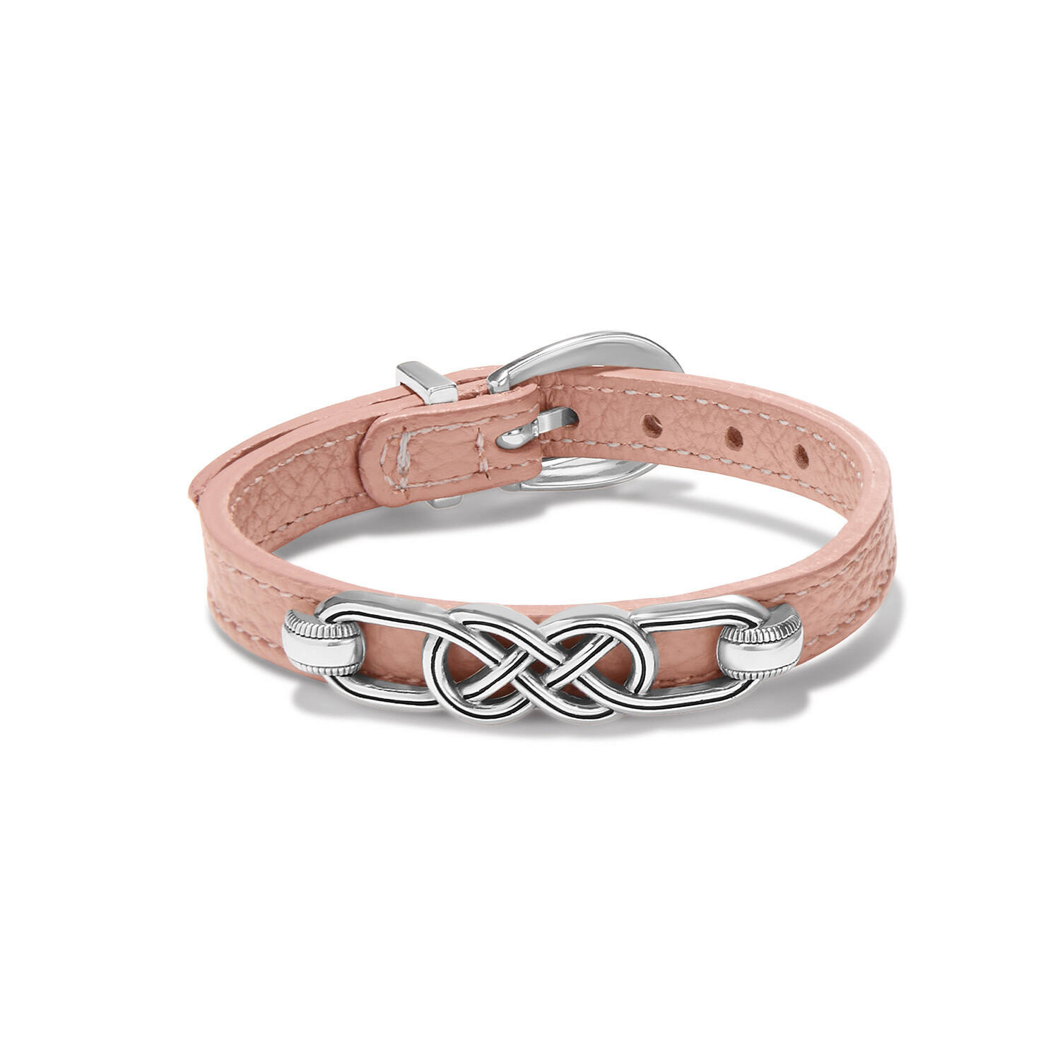 Interlok Braid Leather Bracelet-Pink Sand