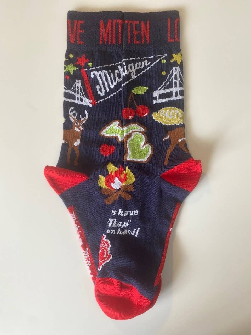 NAVY MICHIGAN SOCKS