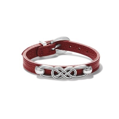 Interlok Braid Leather Bracelet-Chili Pepper
