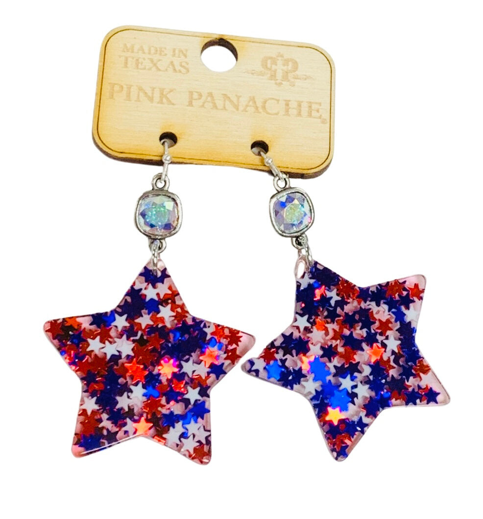 RED|WHITE|BLUE STAR EARRINGS