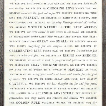 SUGARBOO MANIFESTO WHITE/GREY 17X25