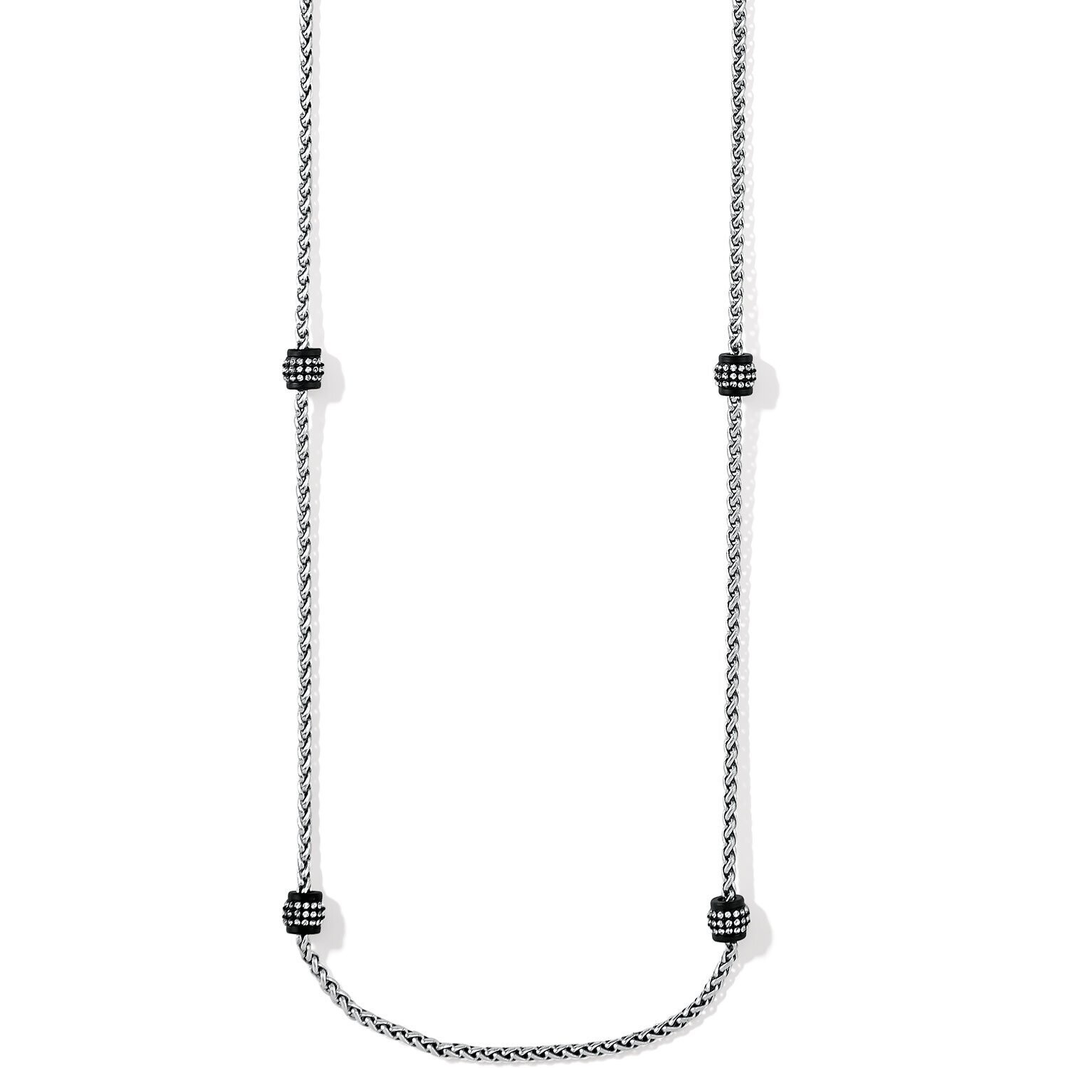 MERIDIAN PETITE BLACK LONG NECKLACE