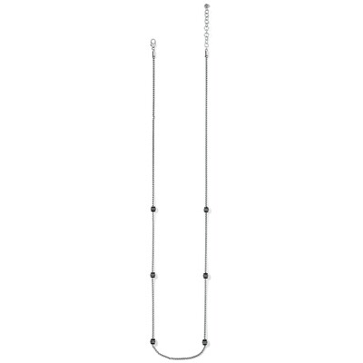 MERIDIAN PETITE BLACK LONG NECKLACE