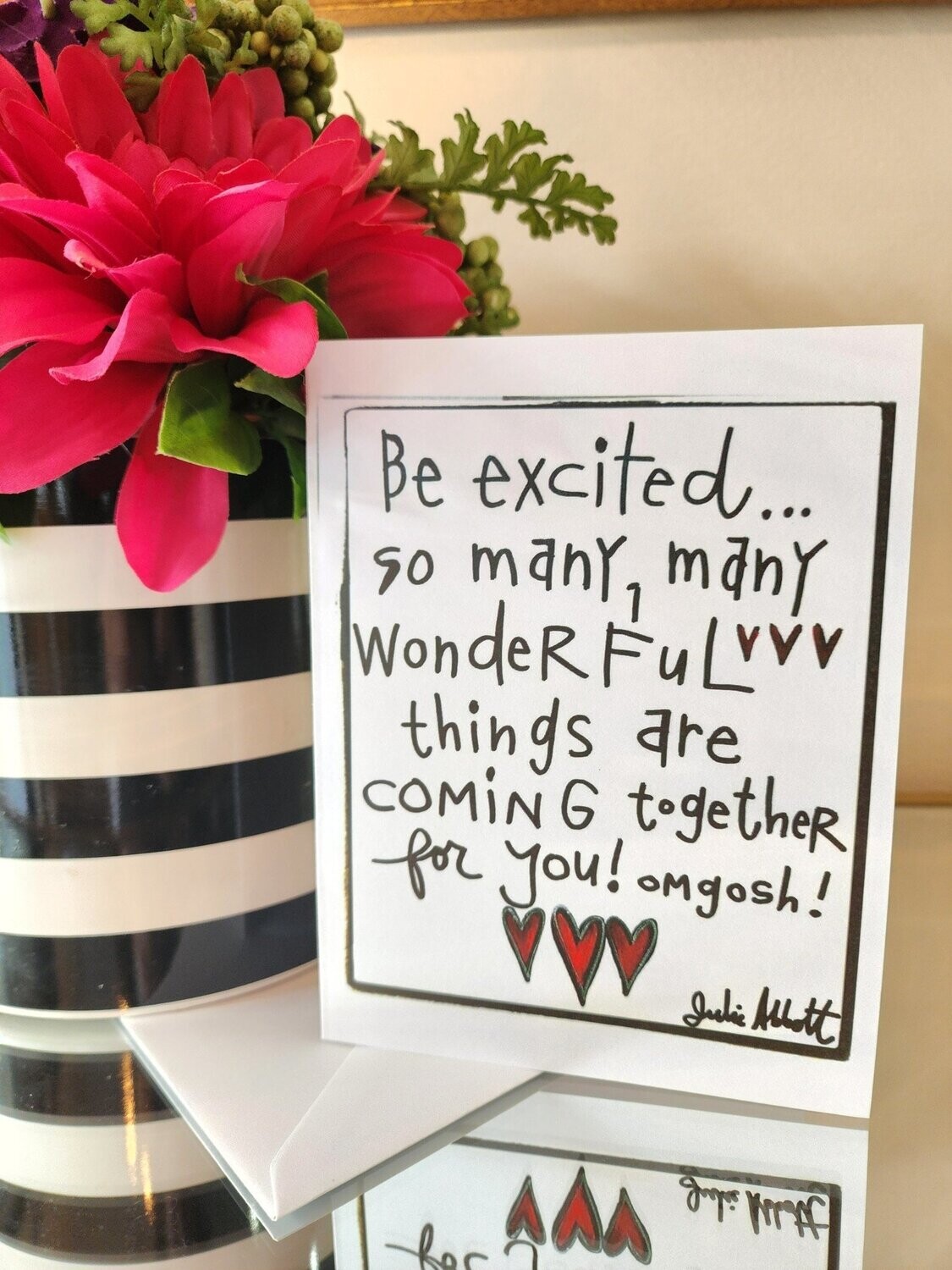 Be Excited Blank Greeting Card