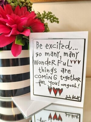 Be Excited Blank Greeting Card