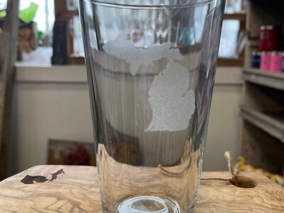 Michigan Home Pub Beer Drinking Glass