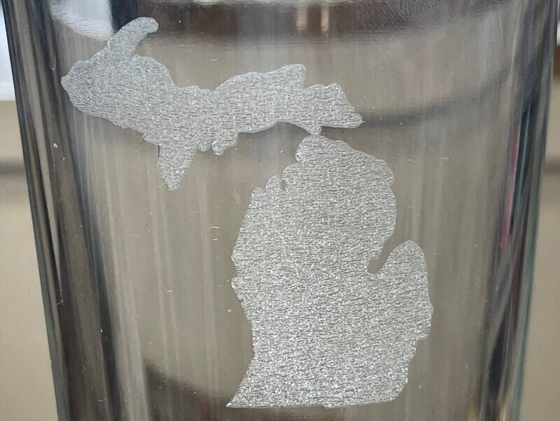 Michigan Home Pub Beer Drinking Glass