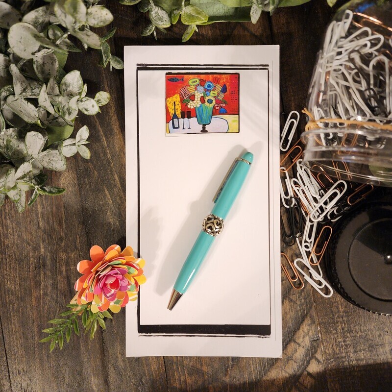 Flowers &amp; Wine Notepad