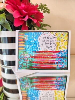 Look At The Stars Blank Greeting Card
