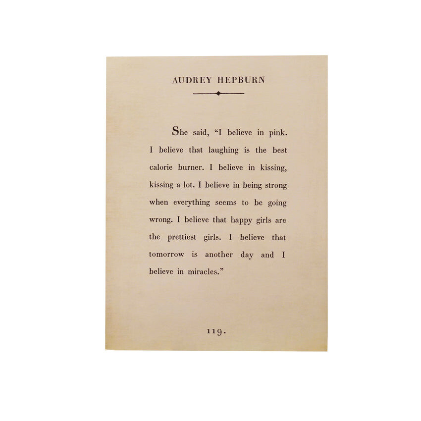 AUDREY HEPBURN BOOK COLLECTION ART POSTER-12X16