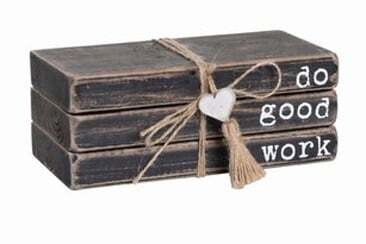 WOOD HOME BOOK STACKS - WORK