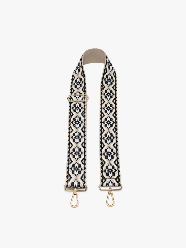 TRIBAL GUITAR STRAP - BLACK/WHITE