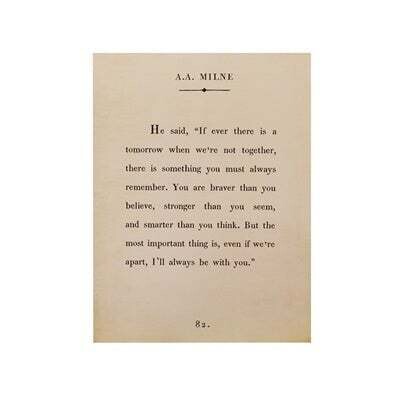 A.A. MILNE BOOK COLLECTION ART POSTER-12X16