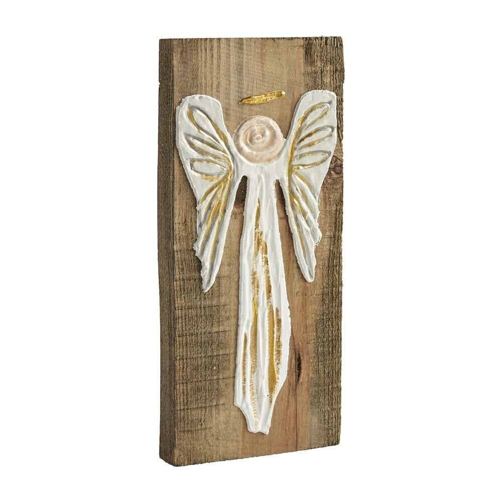 Angel Gold Christmas Plaque