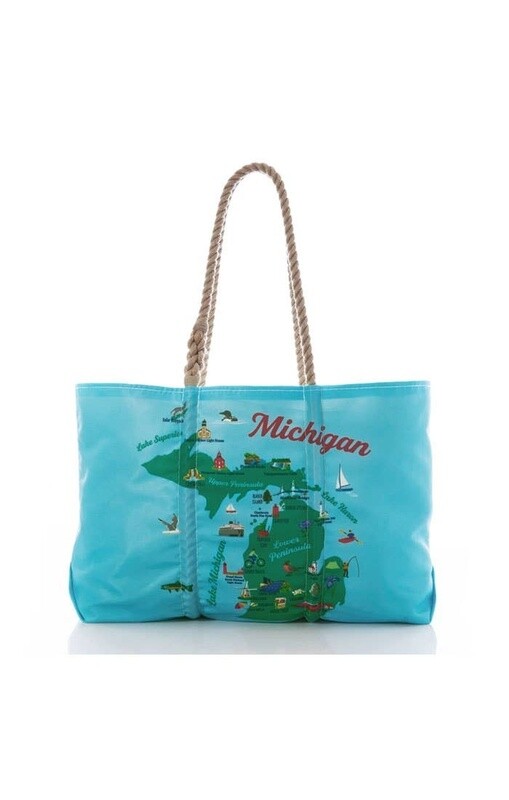 Michigan Landmarks Large Tote