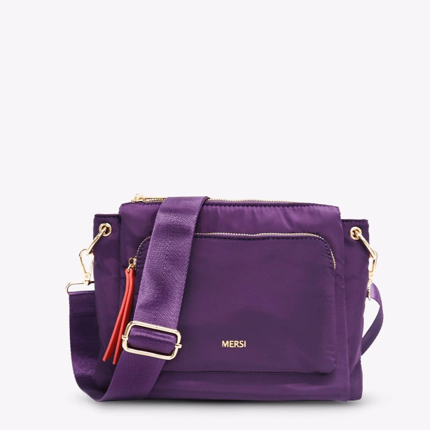 Erin Nylon Crossbody - Plum