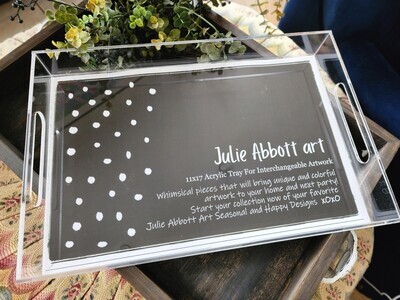 Clear Acrylic Tray for Interchangeable Artwork Inserts