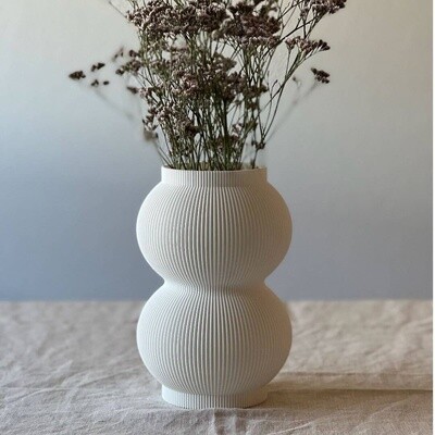 The Carousel | Minimalist Modern Vase-White