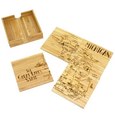 Michigan 4-PC Coaster Set