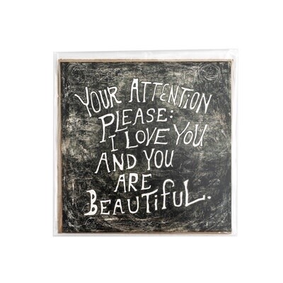 YOUR ATTENTION PLEASE ART POSTER-8X8