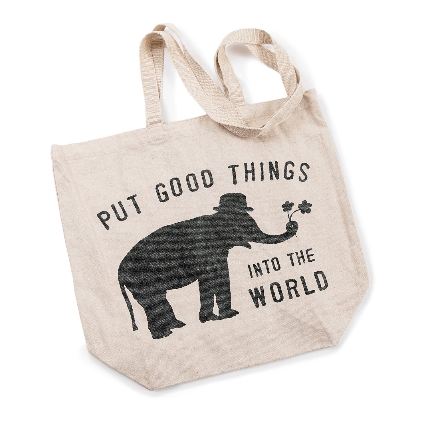 PUT GOOD THINGS INTO THE WORLD CANVAS TOTE