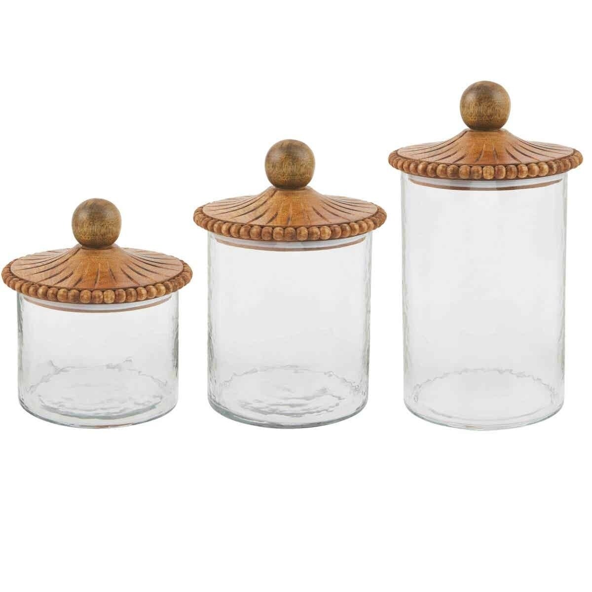 BEADED CANISTER SET OF 3