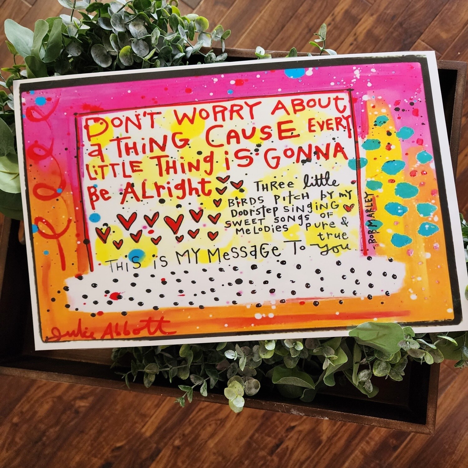 Don&#39;t Worry Insert for Acrylic Serving Tray