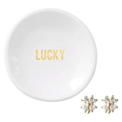 Earrings &amp; Tray-Lucky