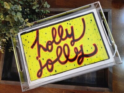 Holly Jolly Insert for Acrylic Serving Tray