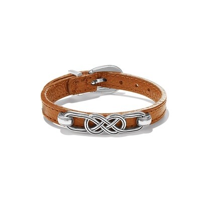 Interlok Braid Leather Bracelet-Bourbon